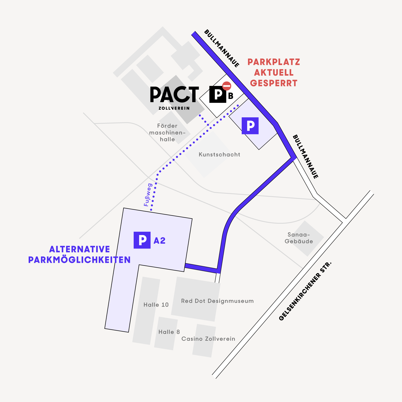 Parkplatzplan PACT Zollverein