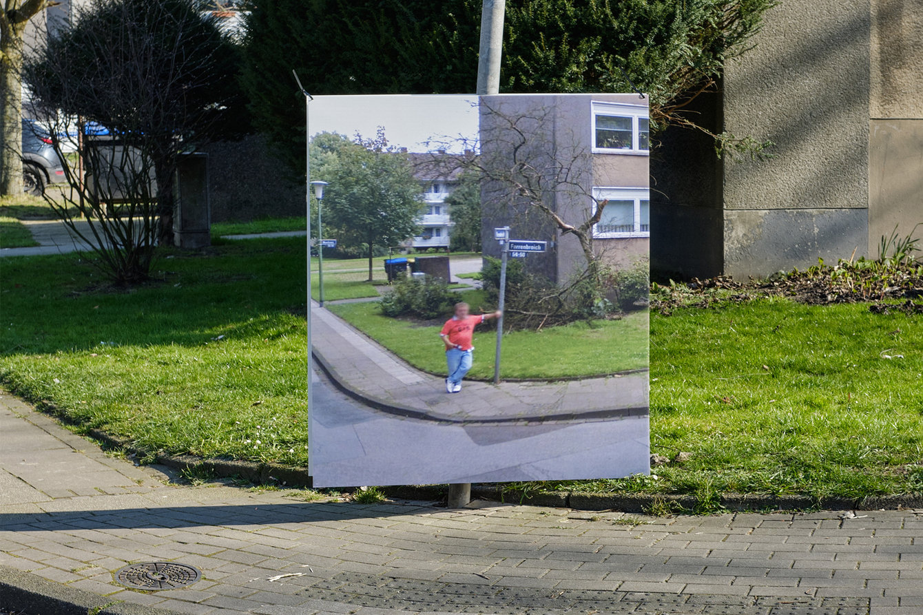 Ein Foto im Stadtraum von Katernberg, das die Ecke zeigt, in der es aufgenommen wurde