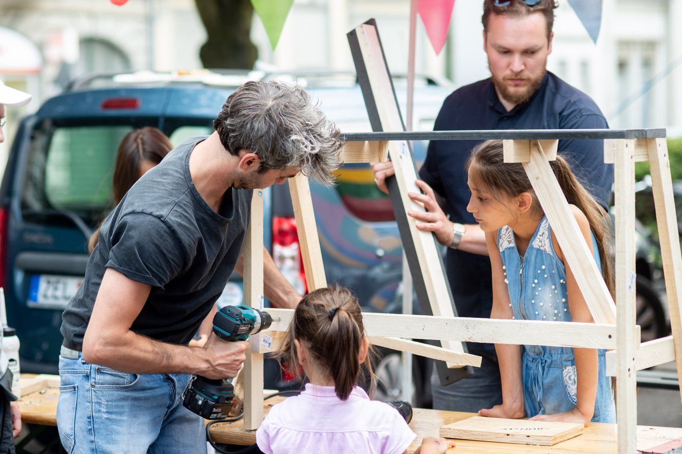 Parkplatz-Picknick