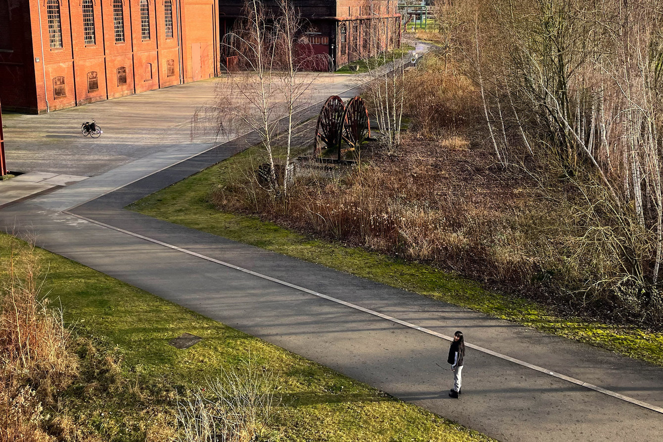 Deepika Arwind auf dem Gelände der Zeche Zollverein