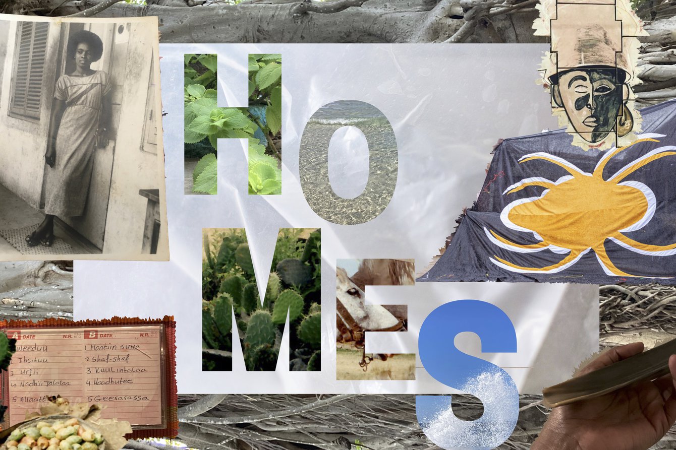 Collage mit verschiedenen Elementen und dem Schriftzug Homes