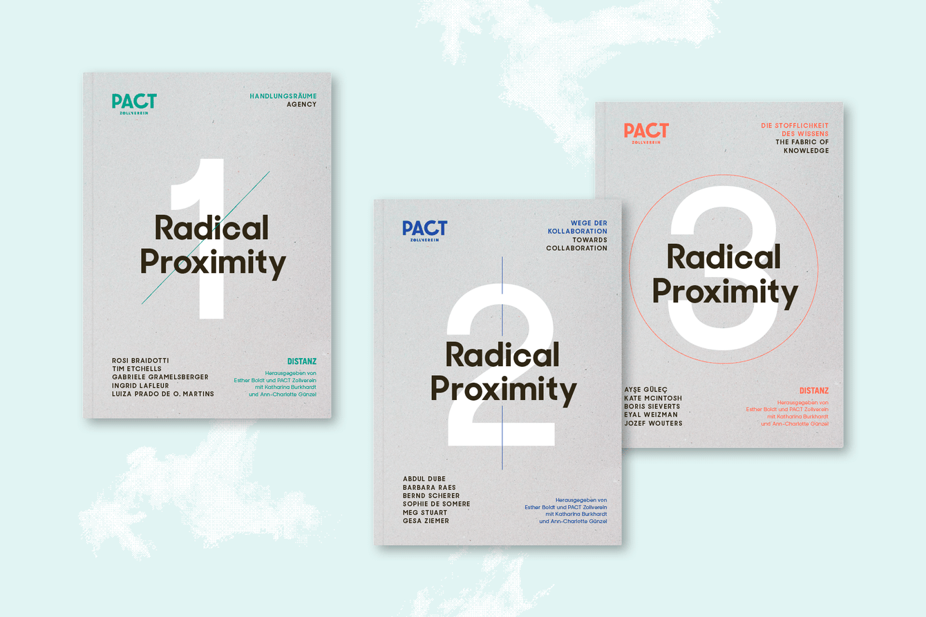 Die Buchcover zur Reihe ›Radical Proximity‹