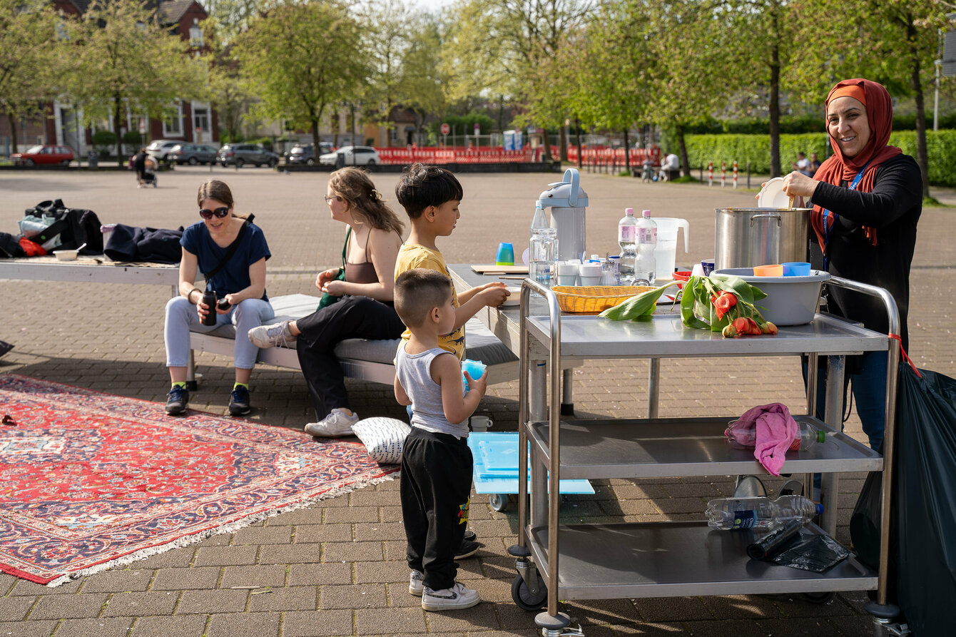 Suppenstation auf dem Katernberger Markt