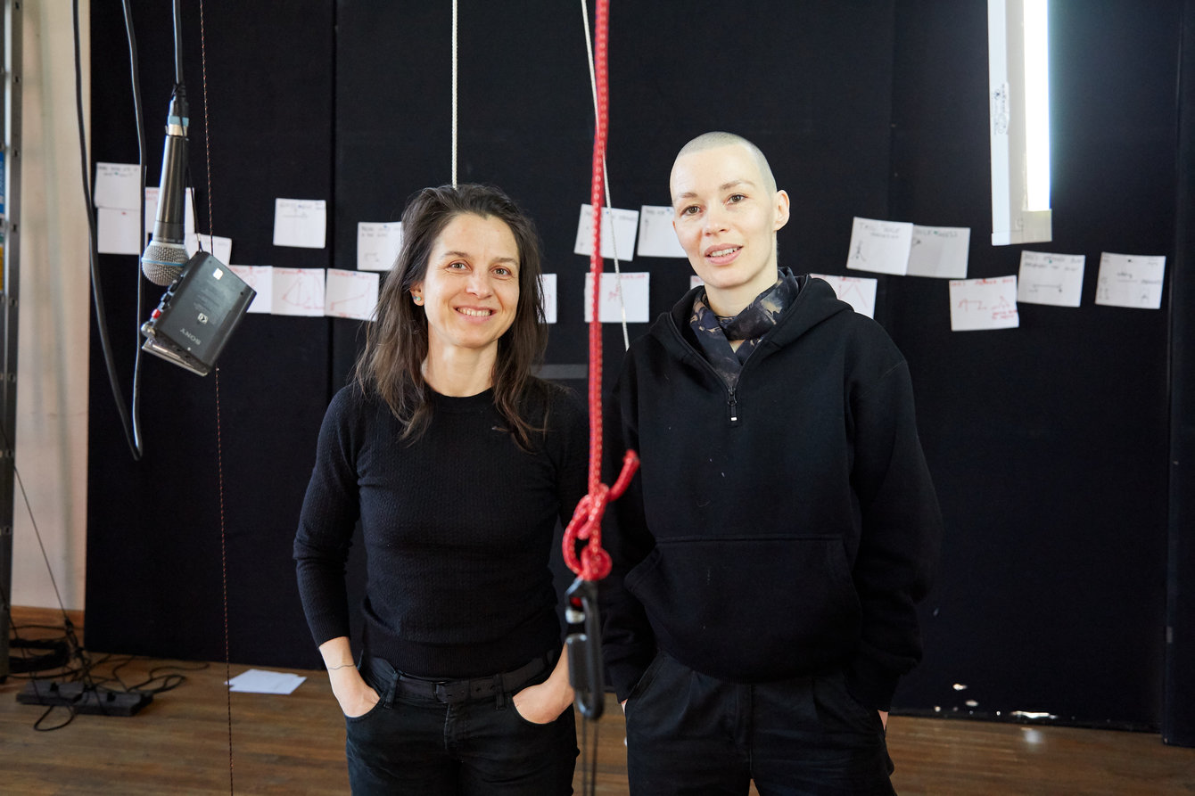 Jule Flierl and Irena Z. Tomažin in the PACT studio