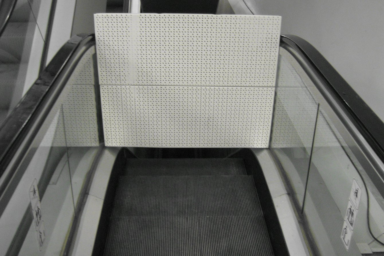 Blockierte Rolltreppe