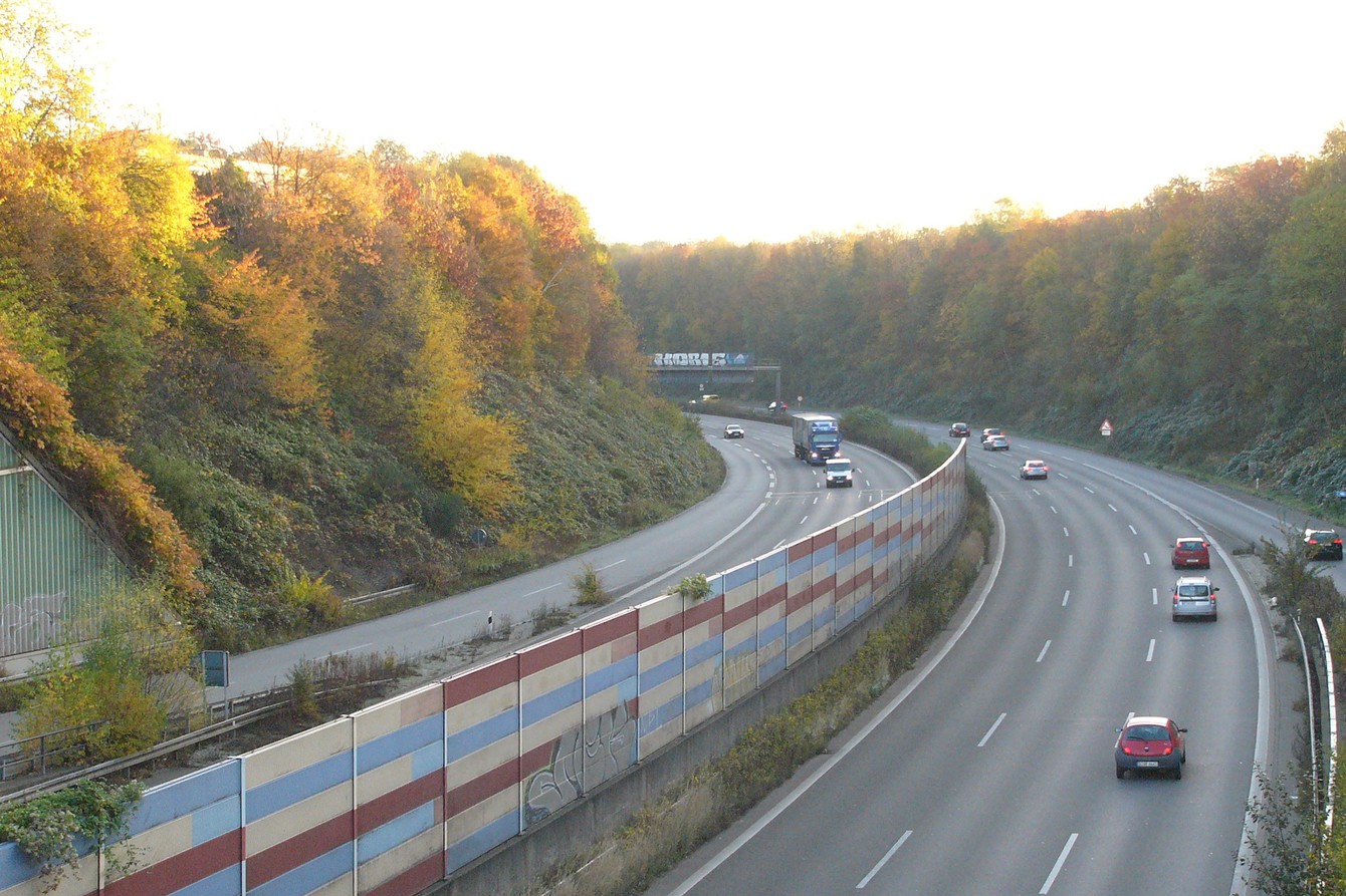 Eine Autobahn von oben