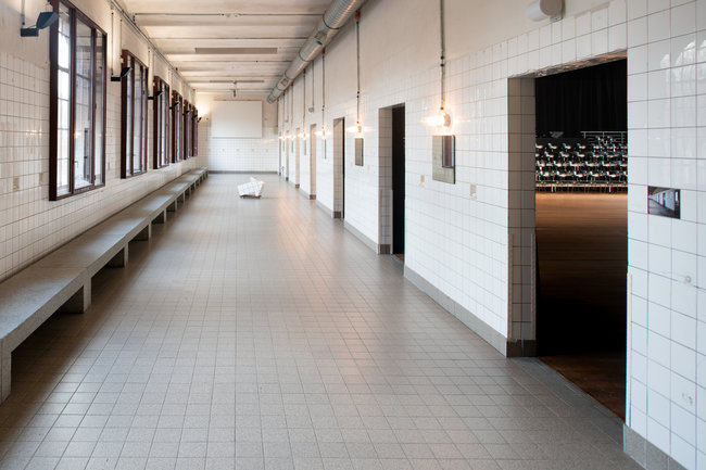 View from the tile foyer to the Main Stage, 